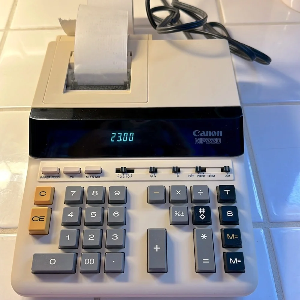 EUC Canon MP22D desktop adding machine extremely clean fully functioning